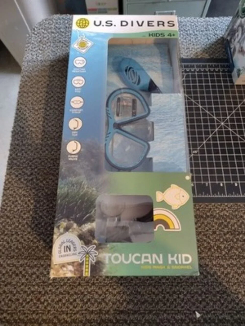 Toucan Jr Kids Boys 4+ Mask And Snorkeling Combo US Divers Blue